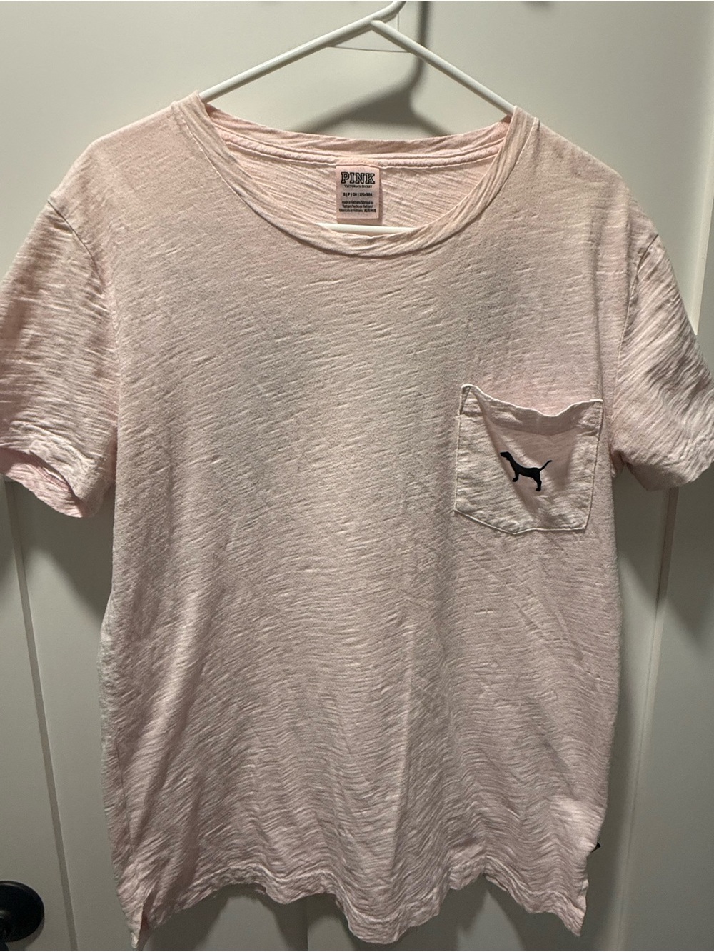 PINK Victoria's Secret Lightweight Pocket Tee - Light Pink